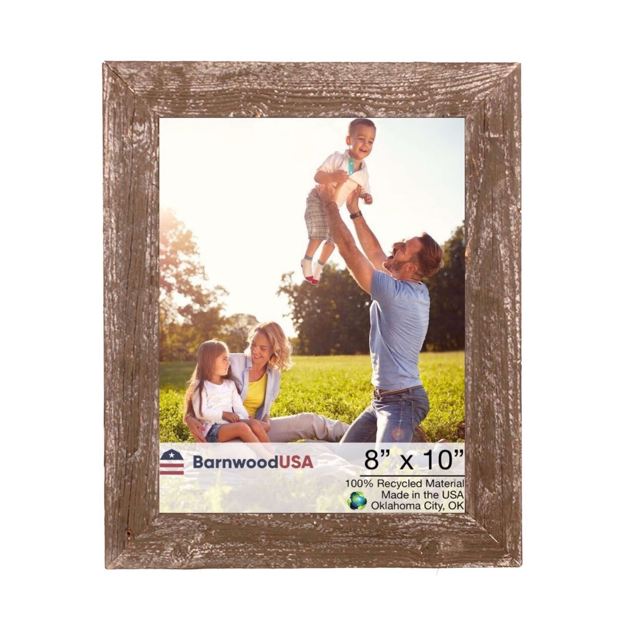 Rustic Farmhouse Standard Tabletop Reclaimed Wood Picture Frame